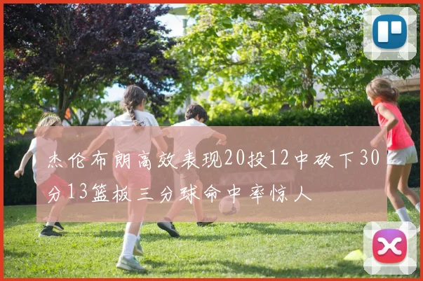 杰伦布朗高效表现20投12中砍下30分13篮板三分球命中率惊人